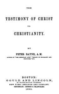 Bayne, Testimony of Christ to Christianity